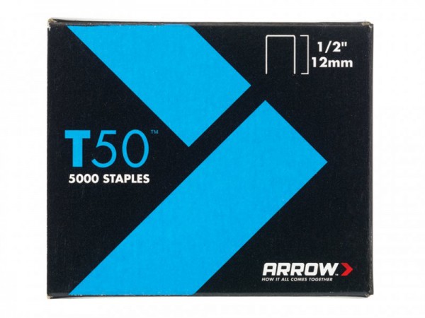 Arrow  Staples 12mm (Bx 1250) 1/2in For T50/T55
