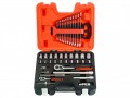 Bahco S410 Socket and Spanner Set 41 Piece 1/4in & 1/2in Drive £89.99 Bahco 1/4 & 1/2in Drive 41 Piece Metric Socket And Spanner Set, Consisting Of:

10 X 1/4in Metric Sockets: 5, 5.5, 6, 7, 8, 9, 10, 11, 12 & 13mm.
10 X 1/2in Metric Sockets 10, 12, 13, 14, 1