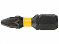 DEWALT Impact Torsion Bits PZ3 25mm Pack of 5 £5.49 The Dewalt Impact Torsion Pozi Bits Have A 15° Torsion Zone That Allows The Screw Driver Bit To Flex Rather Than Break And The Full Fit Head Prevents Rounding Of The Screw Head And Prevents 'c