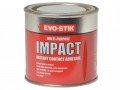 Evostik Impact Adhesive 250ml Tin         348103 £6.19 Evostik Impact Adhesive 250ml Tin         348103

A One-part Contact Adhesive Ideal For Numerous Jobs Around The Home And In The Workshop. Provides A High Strength Strong Bo