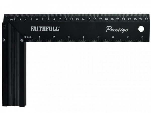 Faithfull Prestige Try Square Black Aluminium 250mm