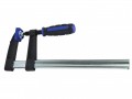 Faithfull F Clamp Capacity 250mm £10.49 The Faithfull F-clamp Has A Dual Composite Handle For Increased Comfort And A Fast Thread For Speed. The High-carbon Steel Heads Provide Added Strength. Fitted With Cushioned Covered Heads For Increas