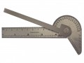Faithfull Multi Purpose Angle Protractor 100mm £12.79 A Handy Pocket Sized Angle Protractor Multi Purpose Tool Manufactured From Stainless Steel. It Can Be Used As A 100mm Measuring Rule But Also Functions As A Protractor, A Square, A Centre Finder, A Ci