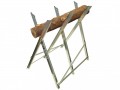 Faithfull Saw Horse Folding Trestle Galvanised £42.99 The Faithfull Saw Horse Has A Galvanised Finish For Rust Protection And A High Load Bearing Capacity, Up To 150kg.it Has A Non-slip, Serrated Supporting Surface And Is Made From Strong, Stable, Angled