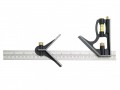 FISHER FB225ME COMB SQUARE 12IN BLISTER £10.99 A Versatile Measuring Instrument With Matt Black Die-cast Stock, Brass Locking Screw And Polished Steel Blade With Markings Clearly Etched On Both Sides, Fitted With A Separate Scriber. This Tool Can