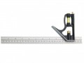 FISHER FB22ME COMB SQUARE 12IN BLISTER £6.99 A Versatile Measuring Instrument With Matt Black Die-cast Stock, Brass Locking Screw And Polished Steel Blade With Markings Clearly Etched On Both Sides, Fitted With A Separate Scriber. This Tool Can