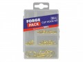 Forgefix Cup Hook Kit Forge Pack 30 Piece £4.29 The Forgefix Cup Hook Kit Includes A Selection Of The Most Popular Size Cup Hooks With A Brass Plated Finish. Supplied In A Handy Plastic Forgepack.  Contains:  15 X Cup Hooks 2.2 X 16mm10 X Cup Hooks