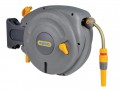 Hozelock 2485 10m AutoReel + 10m of 12.5mm Hose £65.99 The Hozelock Autoreel Has A Re-wind Mechanism, Combined With An Internal Spring, Means That The Hose Is Re-wound Onto The Drum With The Minimum Of Effort. The User Only Has To Walk The Hose Back To Th