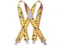 Kunys SP-15Y Yellow Tape Measure Braces 2in Wide £16.99 The Kunys Fully Adjustable Braces To Fit All Sizes, With 52mm (2in) Wide Elastic Material. Nylon Stitched For Durability And Heavy-duty Steel Fastening Clips.colour = Yellow