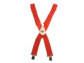 Kunys SP-17R Red Braces 2in Wide £16.99 The Kunys Fully Adjustable Braces To Fit All Sizes, With 52mm (2in) Wide Elastic Material. Nylon Stitched For Durability And Heavy-duty Steel Fastening Clips.plain Red