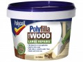 Polycell Polyfilla 2 Part Wood Filler Natural 500g £14.49 Polycell Polyfilla For Wood Is A Tough, 2 Part Wood Filler Which Is Suitable For Exterior And Interior Wood. The Woodfiller Tackles All Major Wood Repairs And Can Be Painted, Stained Or Varnished In U