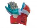 Scan Heavy-Duty Rigger Gloves £4.19 Scan Heavy-duty Rigger Gloves Are Superior Quality Heavy-duty Cow Split Leather Gloves With Double Stitched Green Split Leather Reinforced Palm, Thumb And Full Wrapped Index Finger. Have A Red Fabric 
