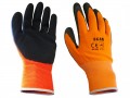 Scan Orange Foam Latex Coated Glove 13g Large £2.39 Scan Foam Latex Coated Gloves Are Made Of Highly-visibile Knitted And Seamless Polyester For Excellent Comfort. They Have Black Latex Wrinkle Finish Coating On The Palm And Fingers, Which Gives Excell