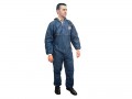 Scan Disposable Overall Navy - L (44 - 46in) £9.49 The Scan Disposable Overall Has Been Designed For Hard-wearing Use And Provides Protection Against Solid Particles And Water Based Paints And Sprays. With A Concealed Zip And Externally Triple-stitche