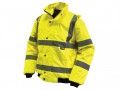 Scan Hi-Vis Yellow Bomber Jacket £33.99 Scan High-visibility Yellow Waterproof Bomber Jacket With Retro-reflective Tape. It Offers 100% Waterproof Polyester Protection Against Adverse Weather Conditions. This Jacket Has A Foldaway Hood, Ela