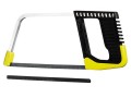 Stanley Junior Hacksaw - 0 15 218 £5.99 Junior Hacksaw With Square Steel Frame, Moulded Grip Handle And Lower Blade Tensioner. A Lever Is Incorporated In The Handle Enabling Easy And Rapid Blade Changing. Deep Throat For Good Work Capacity.