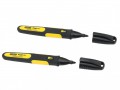 Stanley Tools Chisel Tip Markers - Black (Pack of 2) £4.09 Quick-drying, Water And Oil Resistant Ink Which Marks On Almost Any Surface.- Easy To Grip Non-slip Barrel And Cap.- Easy To Hook On A Belt.