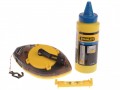 Stanley Power Winder Chalk Line 30 Metre , Chalk & Level £19.29 Stanley Power Winder Chalk Line Kit Is Supplied With 113g Of Blue Chalk And A Line Level. The Case Will Hold 45g/ 1.5 Oz Of Chalk To Reduce Filling Times. It Contains 100ft Of 40lb String. The Metal C