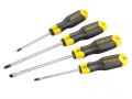 Stanley Tools Cushion Grip Screwdriver Set, 4 Piece £15.99 The Stanley 4 Piece Set Of Cushion Grip Screwdrivers With A Chrome Plated Bar Which Is Corrosion Resistant, And Magnetic Tips For Easy Pick Up And Screw Locator. The Soft Grip Handle Provides Excellen