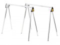 STANLEY® Essential Metal Sawhorses (Twin Pack) £42.99 The Stanley Tools Essential Metal Sawhorse Has An All-metal Construction That Allows Use With Clamps. They Are Easy To Open And Close, They Fold Down Into A Compact Size And Both Of The Sawhorses Can 