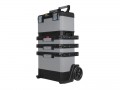 Stanley Fatmax Metal/Plastic Rolling Workshop £149.95 Stanley Fatmax Metal/plastic Rolling Workshop
Features:
Complete Mobile Solution For Large And Small Tools And Accessories
Toolbox On Top With Lift Out Tray For Small