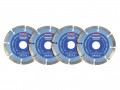 Faithfull Contract Diamond Blade Set, 4 Piece £12.99 4 Piece Faithfull Contract Diamond Blade Set, Each Blade Features 7mm Sintered Segments. Suitable For Wet And Dry Cutting And Ideal For General Cutting Applications Such As Tiles, Paving Slabs, Breeze