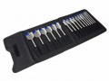 Irwin Blue Groove 4X Flat Bit Set, 17 Piece £24.99
Irwin Blue Groove 4x Flat Bits Have A Patented Groove Point And Cutting Edge Designed To Cut And Not Scrape The Timber 4x Faster Than Standard Flat Bits. The Parabolic Scoop Optimises Control And