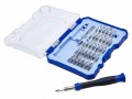 Faithfull Precision Screwdriver Set, 32 Piece £6.99 The Faithfull Precision Screwdriver Set Contains A Selection Of 30 Interchangeable Screwdriver Bits, Manufactured From S2 Steel. The Set Includes A Revolving Instrument Screwdriver Handle For Precise