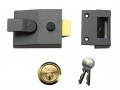 Yale Locks 88 Standard Nightlatch DMG Brass Cylinder 60mm Backset Boxed £33.50 The Yale 88 Standard Nightlatch Security Lock is Key Operated From The Outside And Lever Handle Operated From The Inside. The Latch Automatically Deadlocks On Closing The Door And The Snib Functi