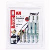 TREND SNAP/DBG/A Snappy Drill Bit Guide 5PC Set £31.99 
Set Comprising Three Sizes Of Drill Bit Guides For The Accurate Fitting Of Hinges And No.2 Pozi And Phillips 50mm Screwdriver Bits.


	Drill Bit Guides For No.6, No.8 And No.10 Screws.
	Self-cen