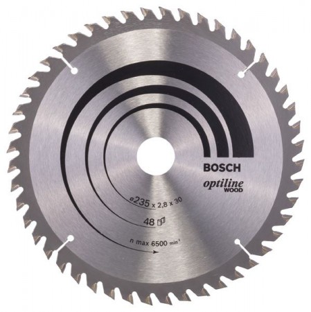 Bosch Optiline TCT Circular Saw Blade 235mm X 30/25mm X 48T