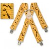 Brimarc Yellow Tape Measure Braces £16.59 Brimarc Yellow Tape Measure Braces
Features:
• Heavy Duty Elasticated Braces
• Wide Comfortable Straps
• Leather Reinforced Cross Over
• Extra Strong Clips
&bul