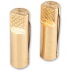 Veritas Bench Pups 60mm Pair £21.29
Combined Crosshatching And 2° Slope Hold Wood Securely
Side Spring Slides Cleanly And Hold Pup In Place
Solid Brass; Length 60mm, Fits Into Any 19mm Hole
Recommended For Benches With Tops