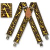 Brimarc 476283 Black Tape Measure Braces £12.95
Heavy Duty Elasticated Braces
Wide Comfortable Straps
Leather Reinforced Cross Over
Extra Strong Clips
Fully Adjustable
Heavy Duty Elasticated Braces, Fully Adjustable Length, Extra He