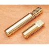 Veritas Bench Pups 60mm Pair £18.60
Made From Solid Brass Rod So Are Non-corroding
Combined Crosshatching And 2° Slope Face Hold Wood Securely
Side Spring Slides Cleanly And Holds It Well
Bench Dog 110mm, Bench Pups At 60mm