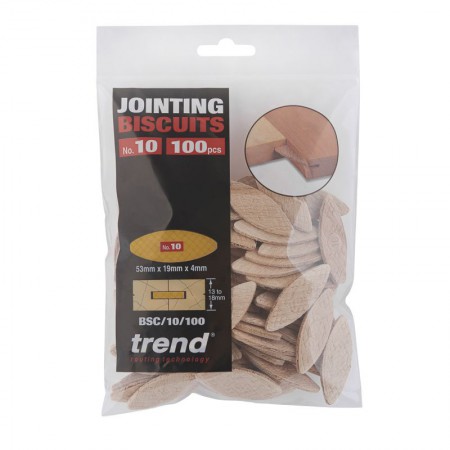 Trend BSC//10//100 biscuits pour fraiseuse à lamelles taille 10 Pack de 100