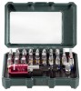 Metabo 32pc Assorted Bit Set was £14.99 £9.99 Metabo 32pc Assorted Bit Set


	
	Bits Made From Chrome-vanadium-steel (s2-quality)
	
	
	Bits With Colour Ring Code: For Quick And Easy Finding Of The Right Bit
	
	
	With Socket Adaptor For 