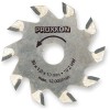 PROXXON 702074 TCT SAW BLADE T10 28016 £12.99 For Cutting Hard & Soft Woods. Pc Cards & Aluminium
50mm. 1mm Thick, 10 Teeth, For Cutting Hard & Soft Woods. Pc Cards & Aluminium.
Blade Dia/bore 50mm/10mm
Kerf 1.1mm
Teeth 10