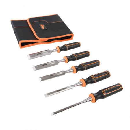 Triton TWCS5 5pce Wood Chisel Set 6, 12, 19, 25 & 32mm With Storage Wallet