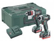 Metabo BS12BLQ 12V Brushless Drill/Driver+ SSD12BL Brushless Impact Driver, 1 x 2.0Ah, 1 x LiHD 4.0Ah, SC30, MetaLoc �269.95