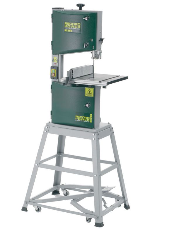 Record Power BS250 Bench Top Bandsaw 120mm Cut 1 2hp Stand