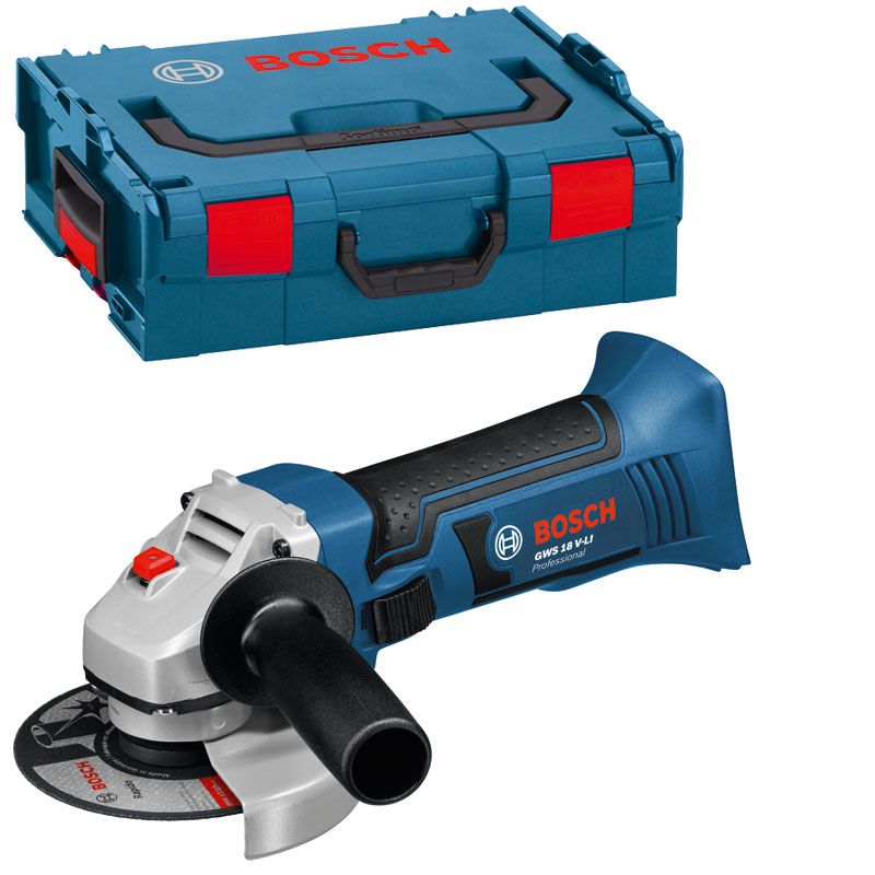Bosch GWS18VLiN 18V Cordless 4.5inch Mini Grinder Body Only With L-Boxx​,  at D&M Tools