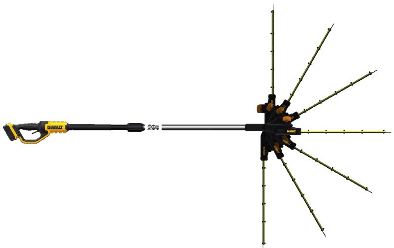 Dewalt dcmph566n 18v xr pole hedge trimmer cheap