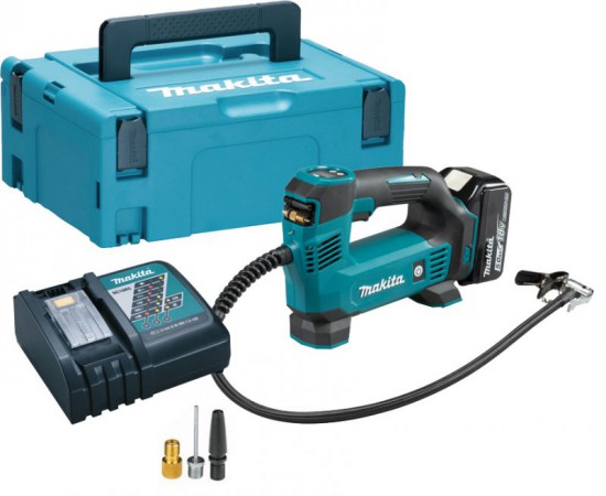 Makita DMP180RT1J 18V Inflator LXT with 1 x 5.0Ah Battery, Charger & MakPac Case