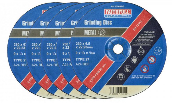 Faithfull Dep Centre Grind Disc 230x6x22 Metal x 25