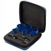 PDP GT10010 P5-HSS 9 Pcs Plumbers Holesaw Kit £34.99 Pdp Gt10010 P5-hss 9 Pcs Plumbers Holesaw Kit
These Heavy-duty Variable Pitch Bi-metal Hole Saws Are Made Using A Top Quality H.c.s Body With M3 H.s.s Teeth For Fast, Accurate Drilling Through A Va