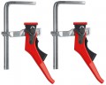 Bessey GTR16S6H 2 x All Steel Lever Clamp (Pair) For Guide Rail Clamping £78.32 Bessey Gtr16s6h All Steel Lever Clamp (single) For Guide Rail Clamping

*********promotion*******

Pair Of Clamps - Save!


	Specially Forged Fixed Arm For 12 X 8 Mm Grooves
	For Secure F
