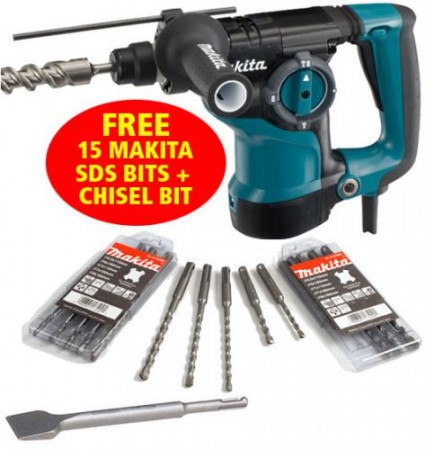 Makita HR2811F 800W 240VOLT SDS-PLUS Rotary Hammer With Chiselling Action