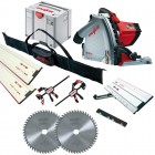 MAFELL MT55CC 240V PLUNGE SAW + 1 x 1.6M & 1 x 800mm GUIDE RAILS  + CONNECTOR + 2 x  CLAMPS & RAIL BAG & SLIDING BEVEL & �629.95