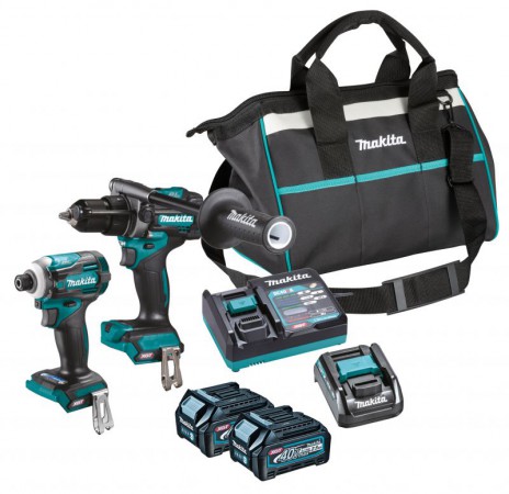 Makita DK0114G202 40V MAX XGT 2 Piece Kit with 2x 2.5Ah Batteries, Toolbag and Charger